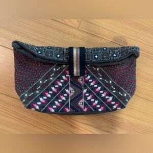 Free People Embroidered Beaded Clutch